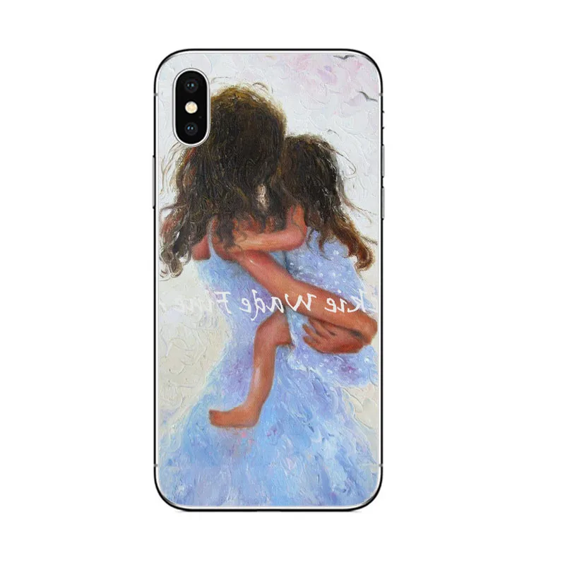 Модные чёрный коричневый волос для мамы с дочкой Детские queen чехол iPhone X XS XR 8 7 6 6s