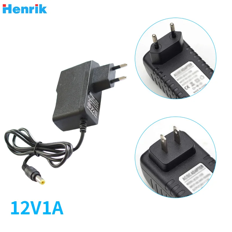 

Квалифицированный AC 110-240V к DC 12V 1A адаптер питания для CCTV, ЕС/США вилка