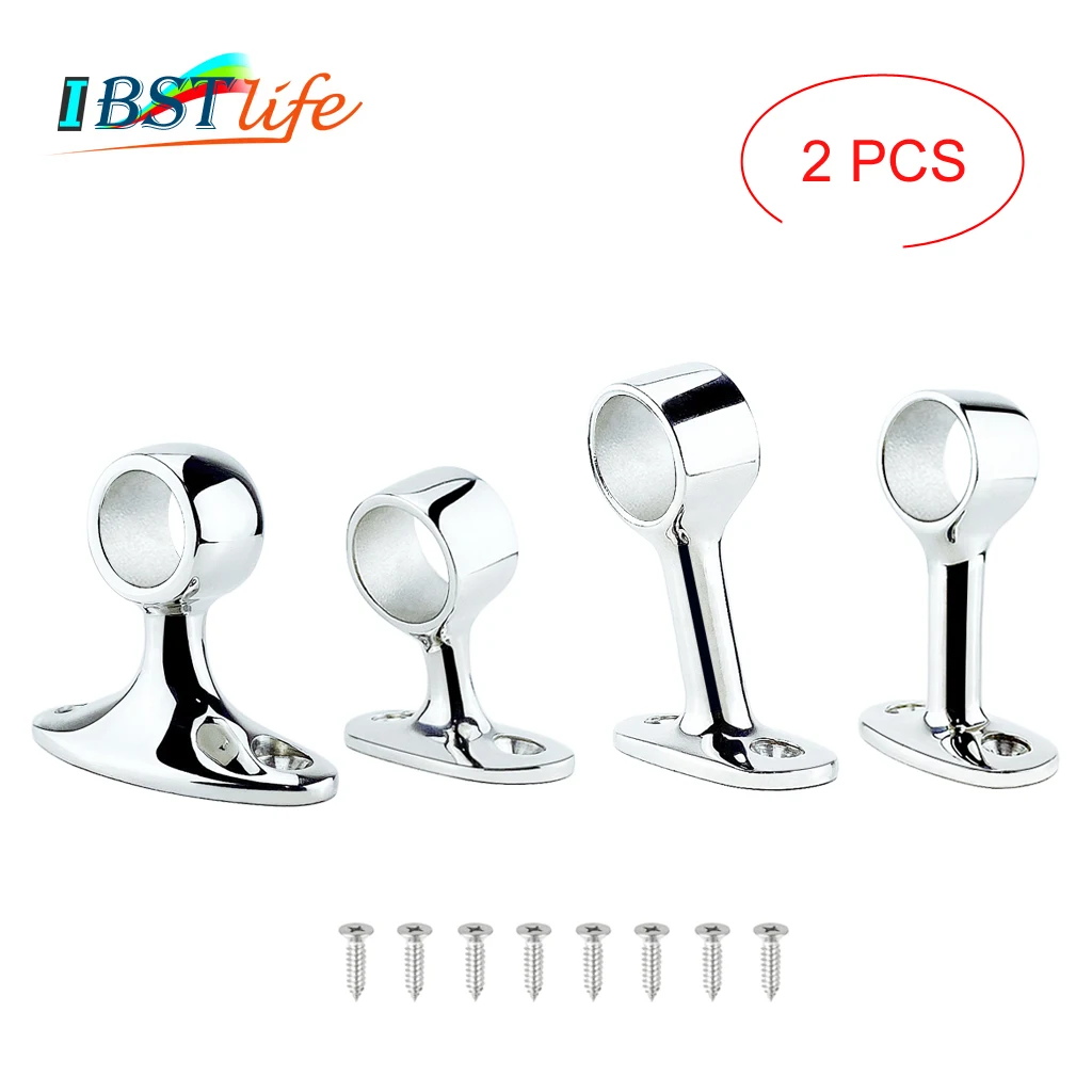 

2X Angles 316 Stainless Steel Boat Hand Rail Fitting Marine Railing Support Bracket Tube Stanchion Hardware Yacht Accessories