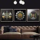 Абстрактный геометрический Nordic плакат цветочным узором Винтаж холст картины стены искусства фотографии современный роскошный Декор в гостиную