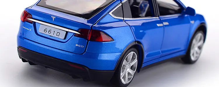 Литые автомобили Tesla SUV 1:32 модель автомобиля из металлического сплава моделирование откатные автомобили огни игрушки для детей Подарки для детей