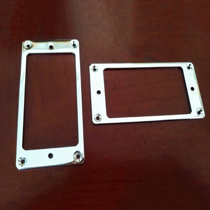 

2Pcs Guitar Pickup Ring Silver Metal Electric Guitar Humbucker Pickup Mounting Ring Frames