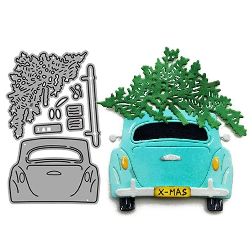 

Christmas Tree & Car Metal Cutting Dies Stencil Diy Scrapbooking Photo Album Card Paper Craft Embossing Muld Knife Cutting Tools