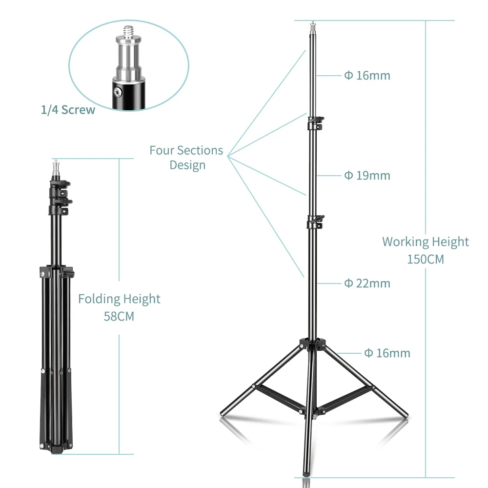 10inch/26cm LED Selfie Ring Light with Tripod Dimmable Lamp Photography With Phone Holderfor Makeup Professional | Электроника