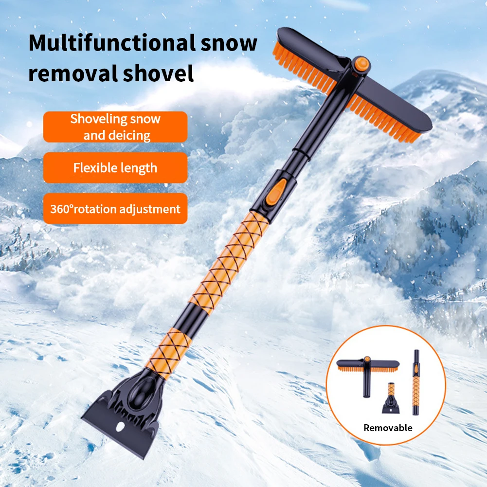 

Detachable Winter Extendable Car Cleaning Ice Scraper Snow Shovel Auto Windshield Snow Remove Brushes With Ergonomic Foam Handle
