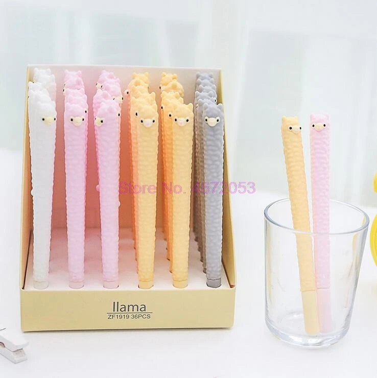 216 шт./лот гелевая ручка в форме мультяшного альпака студенческие канцелярские