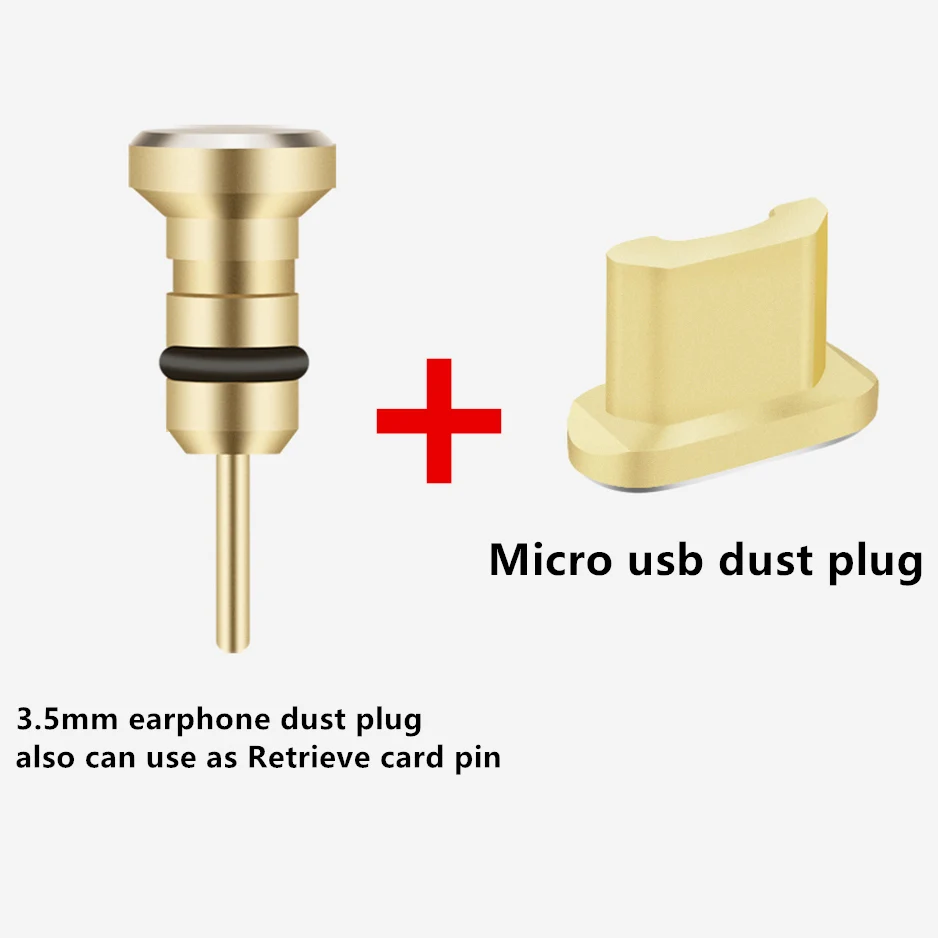 Metal Micro USB Charging Port + Earphone Dust Plug Android Mobile Phone 3.5mm Headset Stopper Retrieve Card Pin | Мобильные телефоны