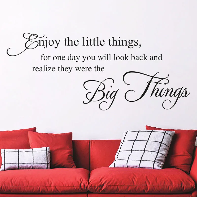 

Enjoy The Little Things Encouraging Wall Sticker Beautiful Words Wall Decals Home Decor Living Room Bedroom Decoration