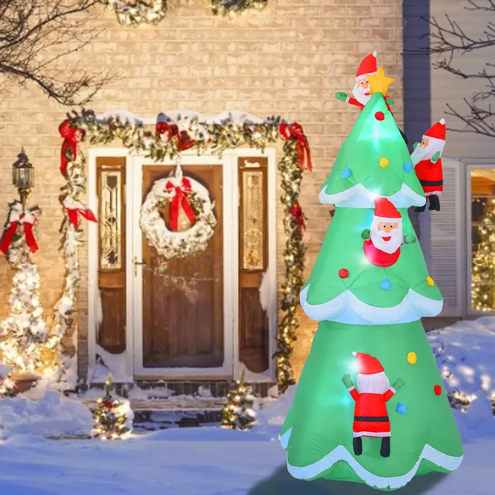 Inflatable Christmas Tree Outdoor Inflatables 240cm Blow Up for Yard Garden Decoration with L | Дом и сад