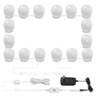 Светильник AIBOO для зеркала в голливудском стиле, светодиодная осветительная полоса для туалетного столика, 16 лампочек с регулируемой яркостью