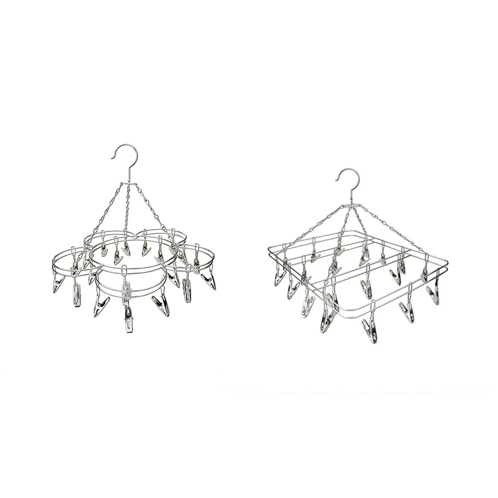 20*36 см сушилка из нержавеющей стали с 20 зажимами бытовая вешалка для одежды