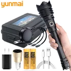 Внешний аккумулятор XHP160, 10000 мА ч, 16 ядер, светодиодный фонарик, USB, перезаряжаемый аккумулятор 21700, зум, 60 Вт, фонарь для походов