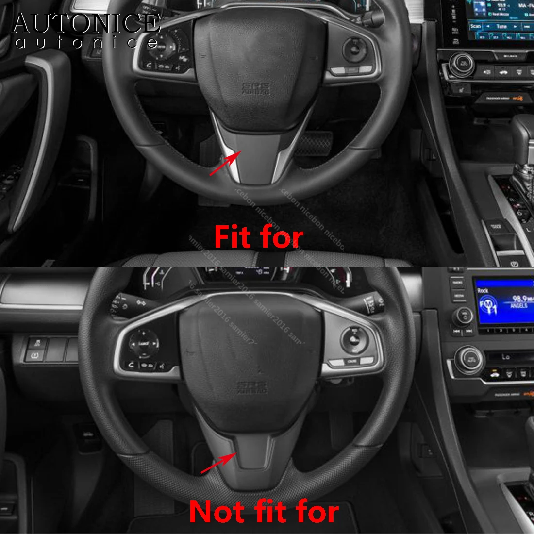 Купить 3 шт., чехол на руль из углеродного волокна для Honda Civic 2016-2019