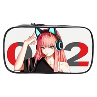 new darling in the franxx pencil case cartoon storage cosmetic bag 3d print anime kids school supplies stationery make up box
