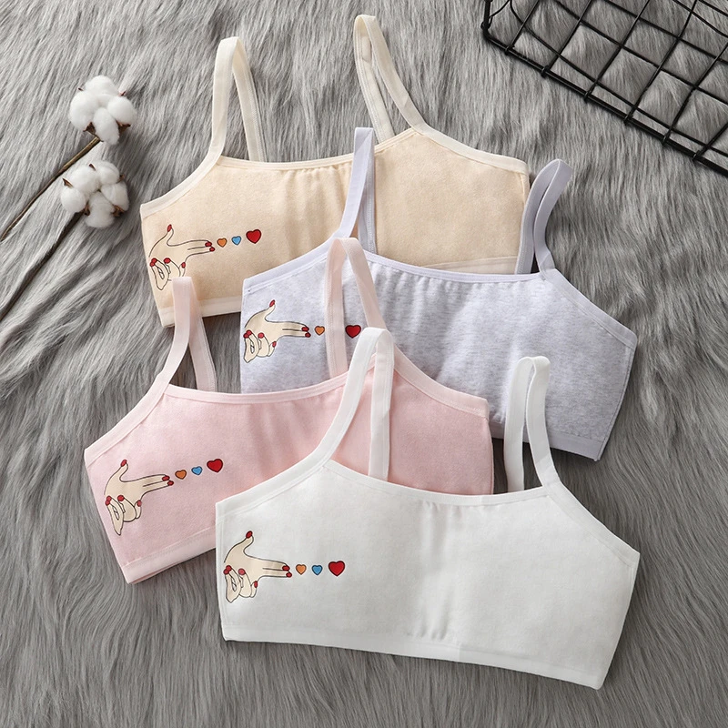 Бюстгальтер для девочек развивающий топ на бретельках нижнее белье учащихся