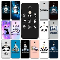 yndfcnb panda phone case for redmi note 4 5 6 8 9 pro max 4x 5a 9s case