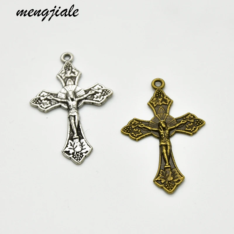 30 шт./лот модная подвеска крест из металла для украшений сделай сам|Шармы| |