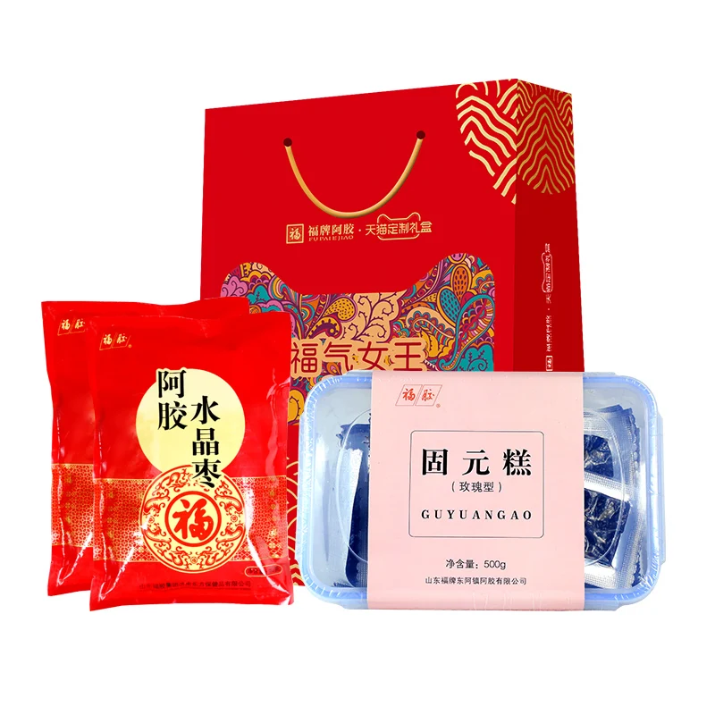 

Blessing gelatin gelatin 500 g cake ready-to-use ejiao ejiao crystal jujube cake + 2 bags