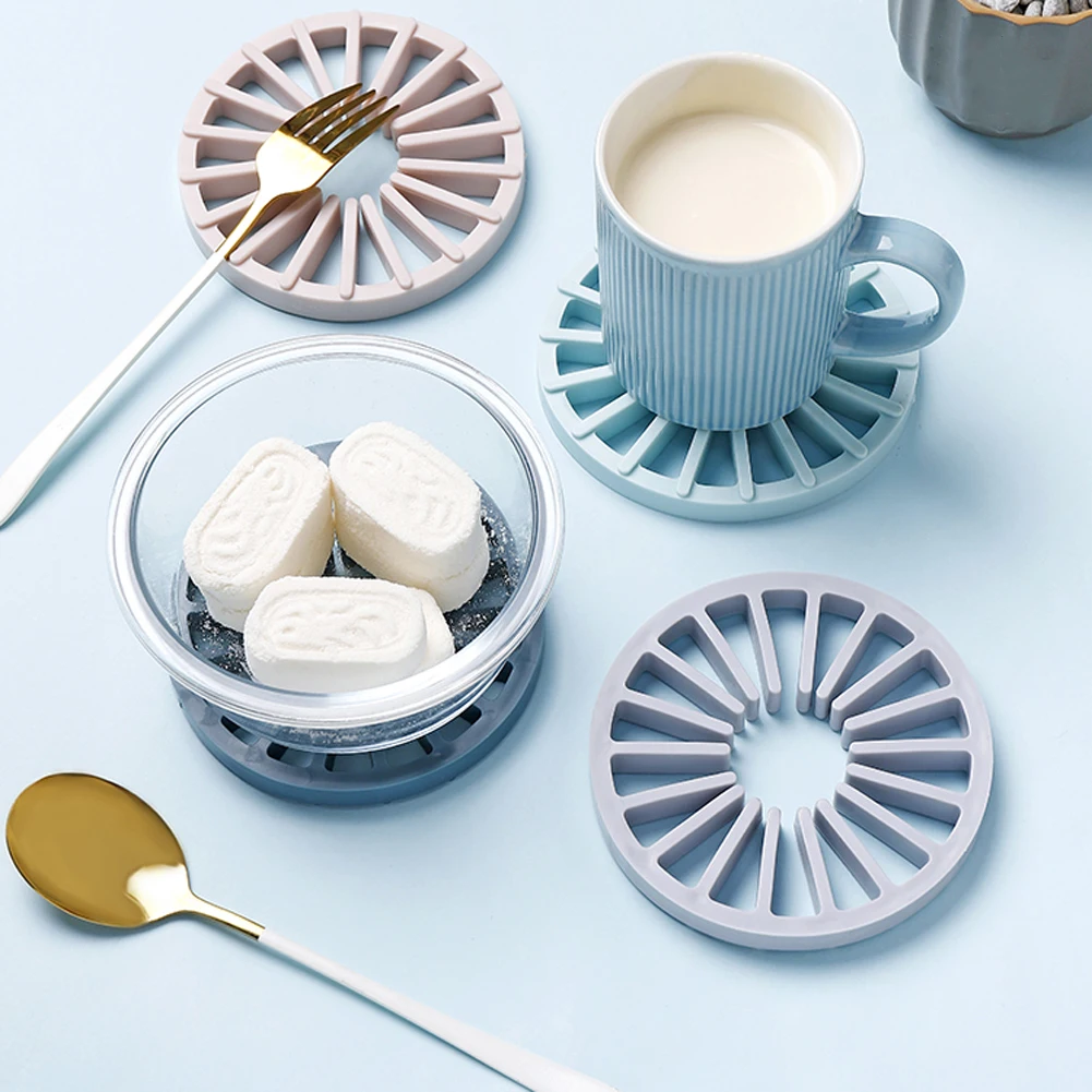 4 шт. изолированный коврик для еды многофункциональные коврики чашек и тарелок