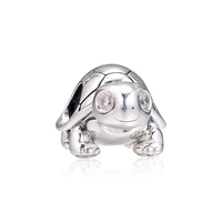 new 925 sterling silver charms pave stones eyes turtle crystal beads fit charm bracelet femme diy charm beads for jewelry making