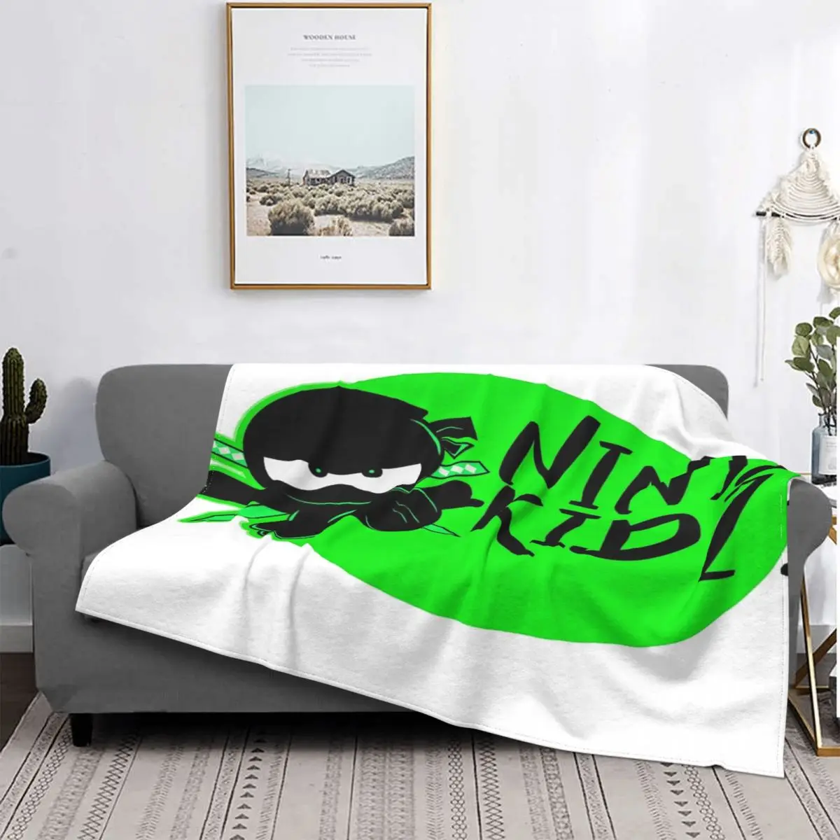 

Ninja Kidz-Manta de Tv para niños y niñas, ropa de cama a cuadros, manta de verano, toalla de playa de lujo, 6 unidades