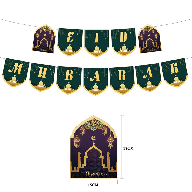 

Eid Mubarak Ramadan Bunting Banners Islam Festival Decor Party Supplies Party Balloons Set for Party Wedding Decor