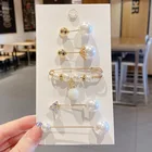 Брошь женская, с жемчугом, антибликовое покрытие, 1 комплект