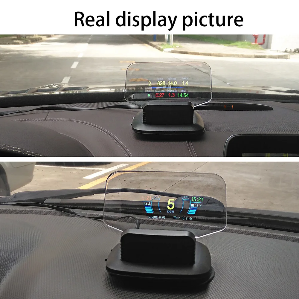 OHANEE C1 зеркало HUD 2020 Новый OBD2 + GPS двойной режим Head Up Display цифровой миль/ч KMH Спидометр