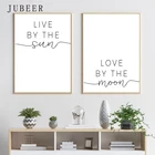 Картина на холсте, скандинавский стиль, мотивационный постер, цитата о любви, минималистское полотно, для украшения гостиной