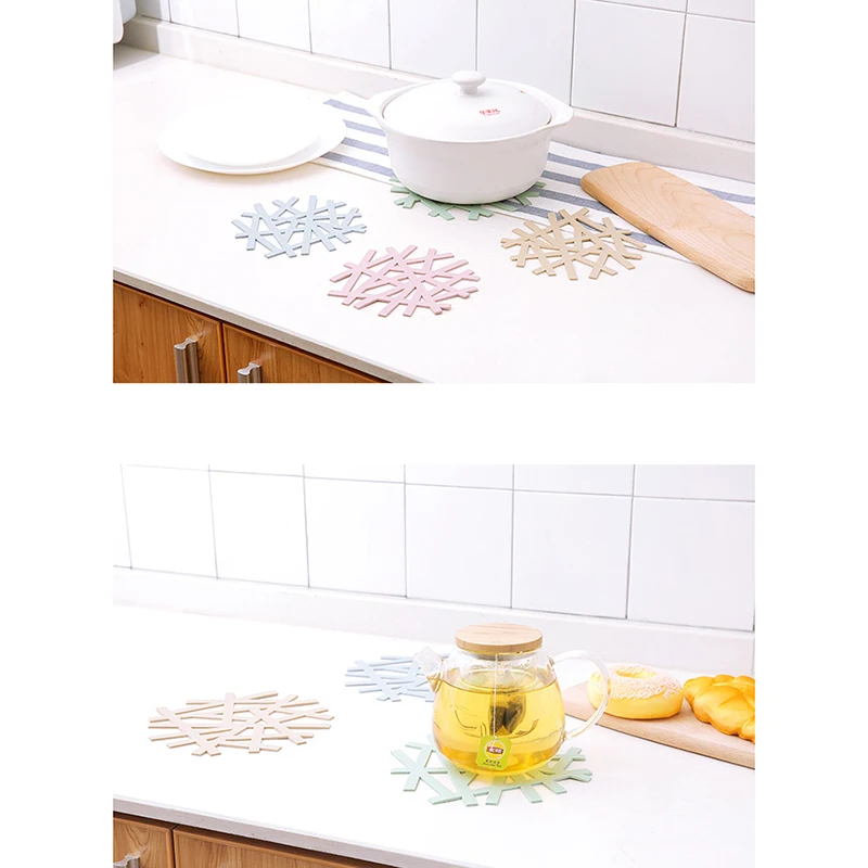 Креативный полый коврик для еды теплоизоляционный Рождественская