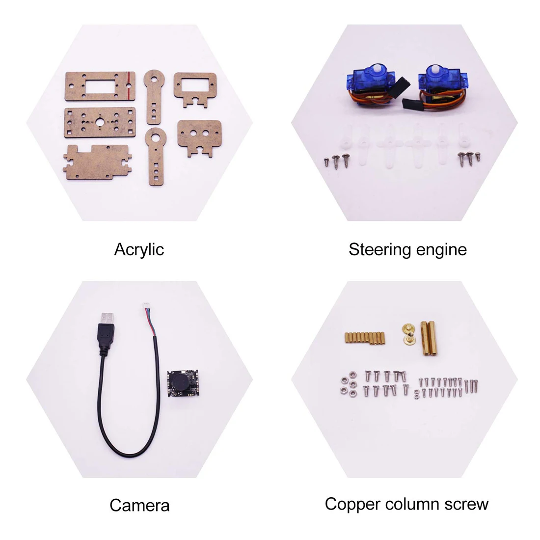 Модуль камеры Smart Vision Sensor Pan-Tilt Kit с 2 микросервоприводами Robot HD Camera для Raspberry Pi-Camera PTZ