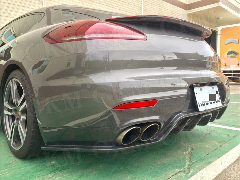 Карбоновый задний диффузор спойлер для Porsche Panamera 970 GTS Turbo S- задние плавники Акула Стиль противоскользящая пластина