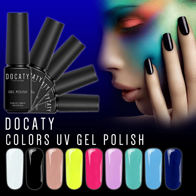 Docaty Vernis полупостоянная УФ светодиодная лампа все для маникюра 24 чистых цвета