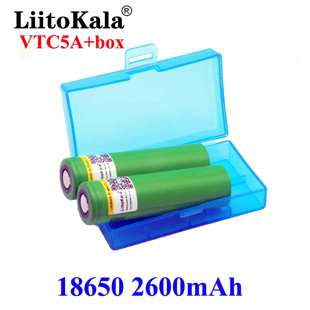 Литиевая аккумуляторная батарея LiitoKala 3 6 В 18650 в 2600 мАч US18650VTC5A 30A разряд для