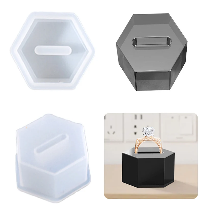 

Rings Holder Silicon Mold DIY Resin UV Epoxy Jewelry Storage Mould Craft