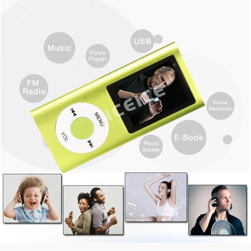 Mp3 плеер ICEICE спортивный мини с SD картой на 16/32 ГБ экраном 1 8 дюйма FM радио