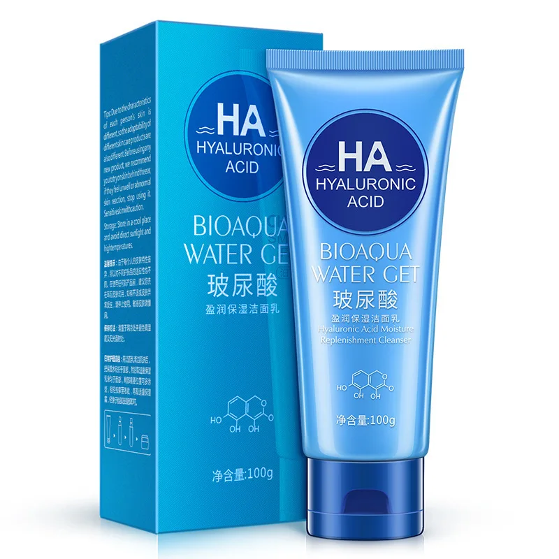 

Bioaqua Hyaluronic acid supple moisturizing cleansing milk cleanser hydrating nourishing facial treatment