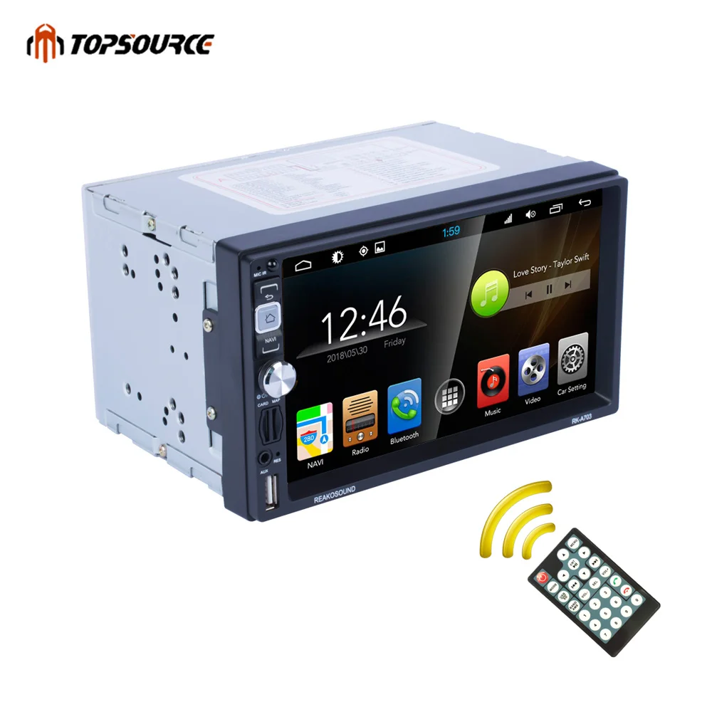 TOPSOURCE автомобильный радиоприемник Mp5 плеер для Android стерео 7 дюймов Hd ЖК экран