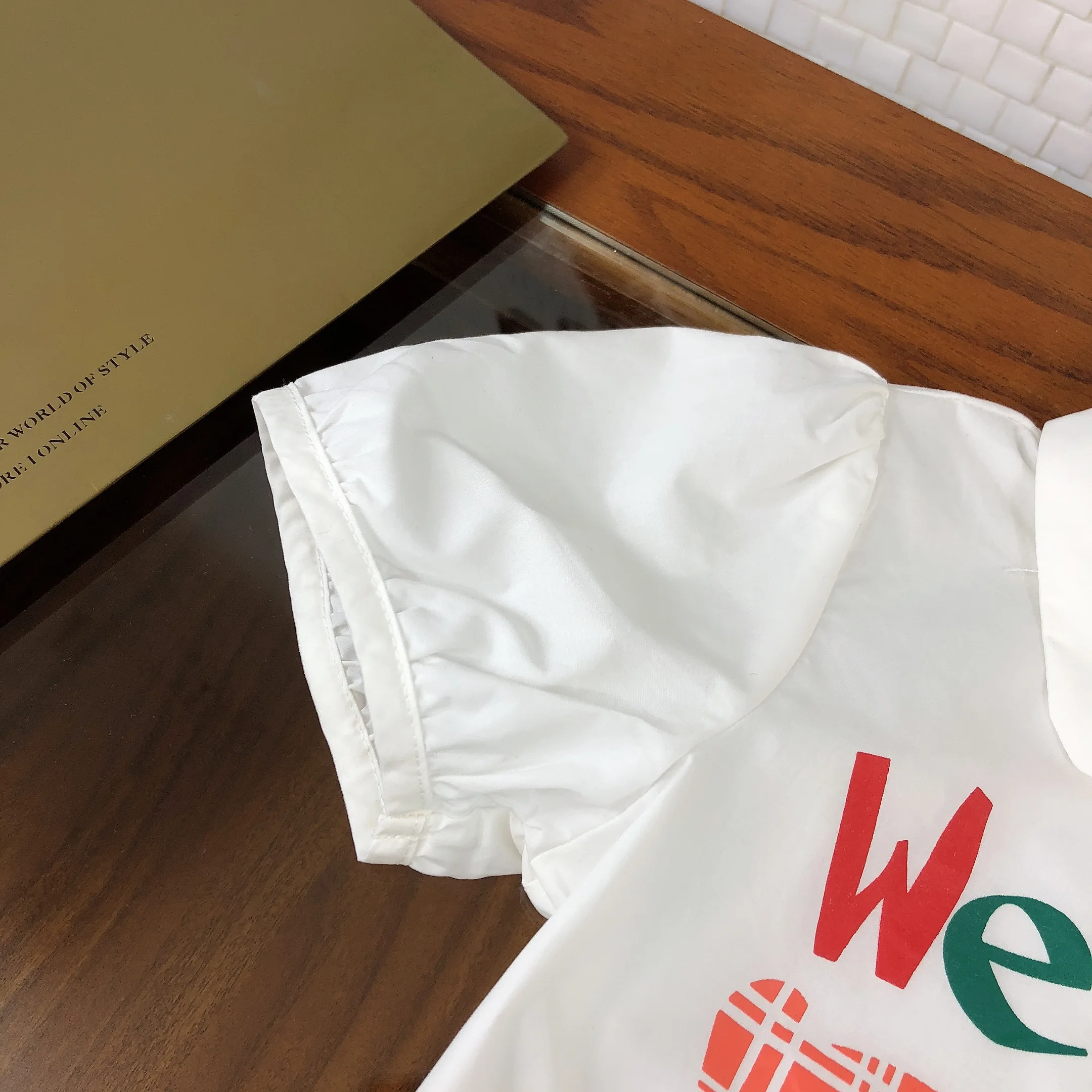 

High-end children's clothing 2021 girls shirts summer short-sleeved children's clothing elementary school children's children's