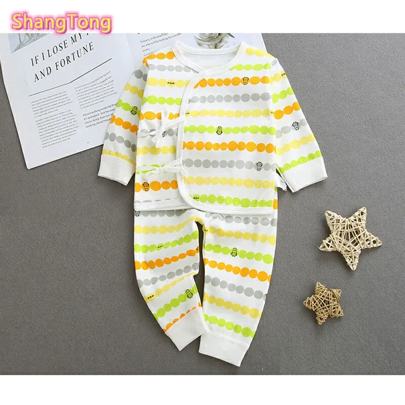 Одежда для малышей хлопковый комбинезон в желто-синюю полоску маленьких