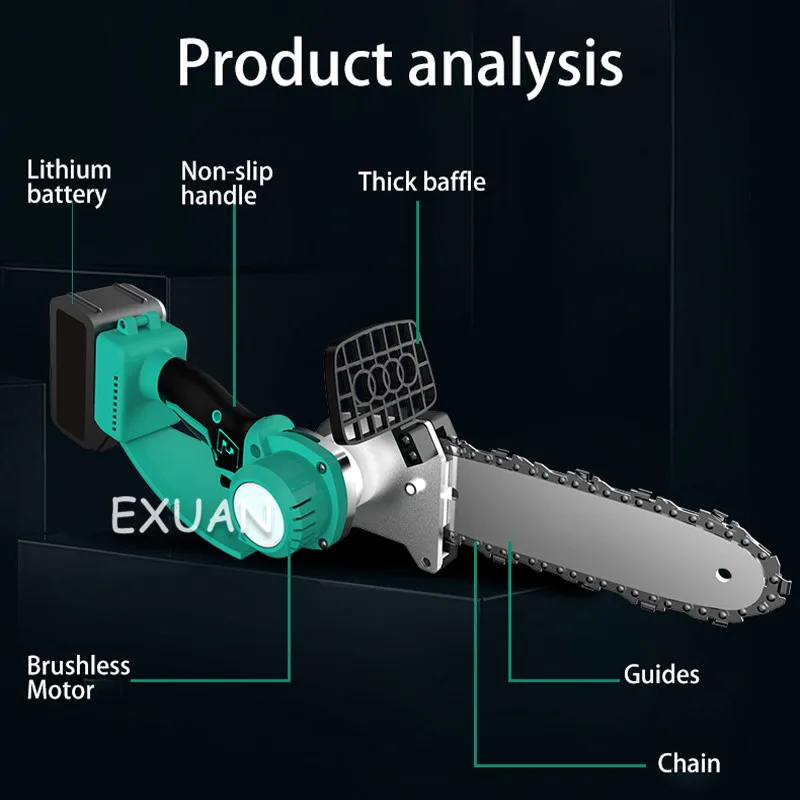 Беспроводная портативная цепная пила/20 в маленькая пила с перезаряжаемой