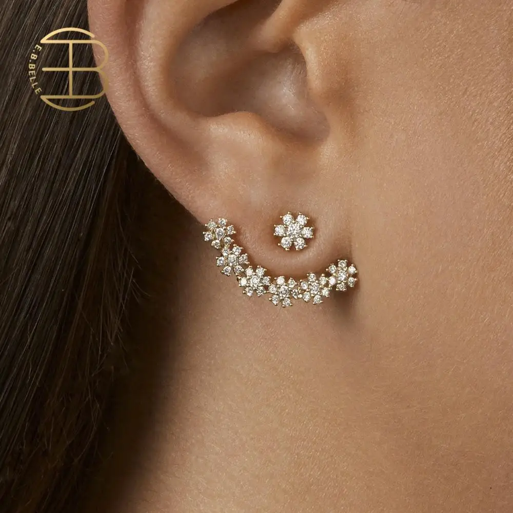 2020 новые ювелирные изделия в подарок минималистичные Стразы снежинки спереди и