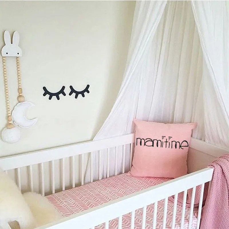 2PCS Wooden 3D Cute Sleepy Eyes Eyelash Pattern Wall Sticker DIY Kids Room Living Decoration Baby Nursery Art | Дом и сад