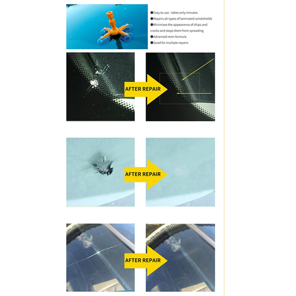 Набор для ремонта ветрового стекла инструмент удаления царапин и трещин на