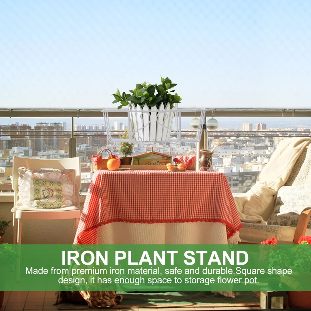 

1pc Iron Rack Flowerpot Holder Iron Art Hanging Bracket for Home Office Balcony