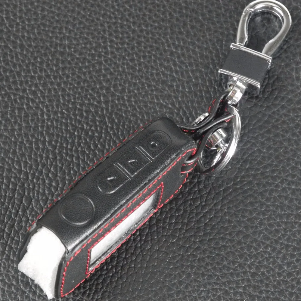 jingyuqin New A92 Leather Key Case for Starline A94 V62 A62 A64 Two Way Car Alarm LCD Remote Control Keychain Fob Cover | Автомобили и