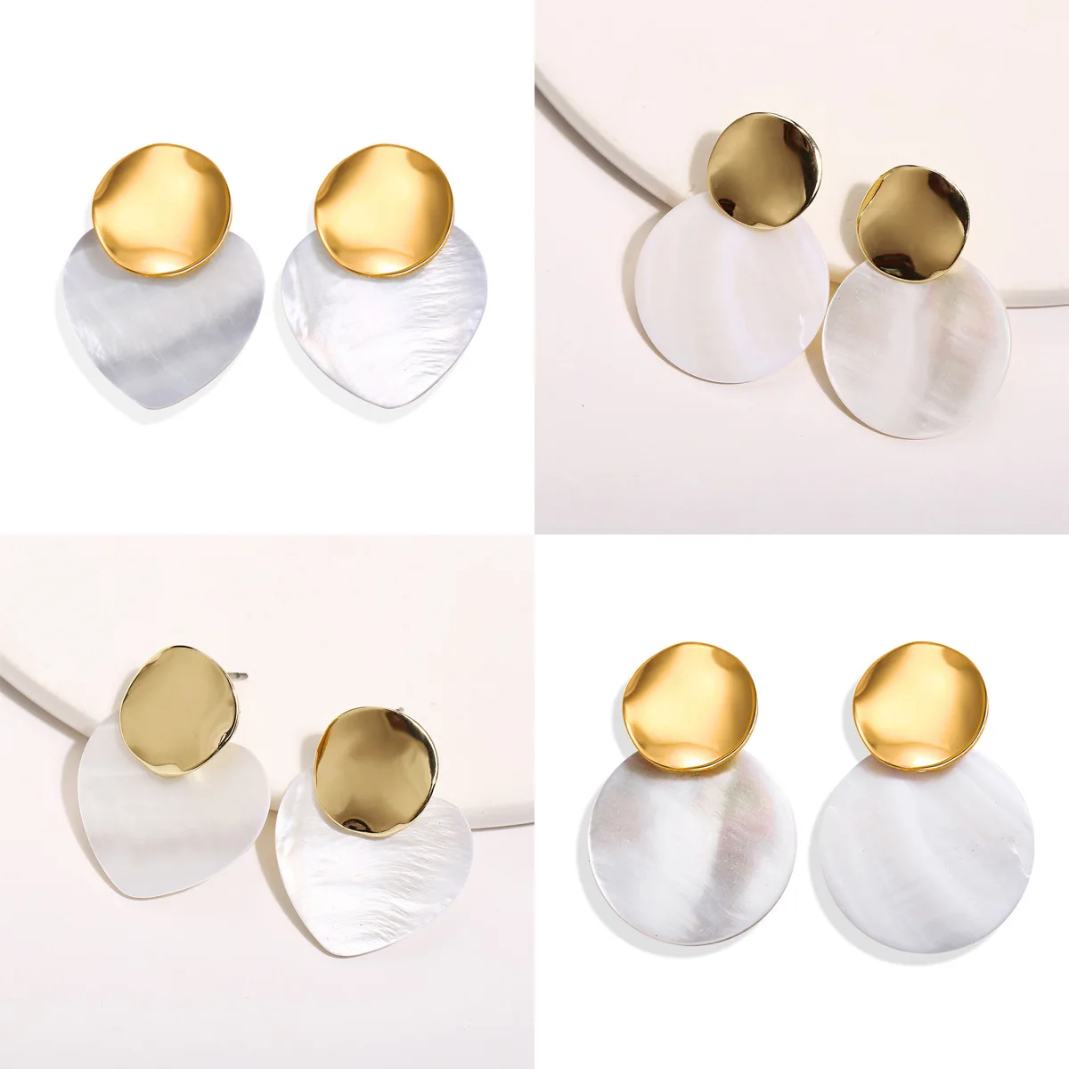 Акриловые серьги-капли в виде ракушки для женщин креативные простые