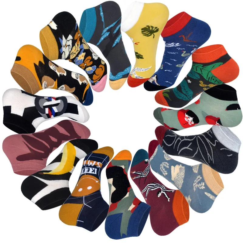 Летние Новые ботильоны красивые носки-невидимки художественный дизайнер