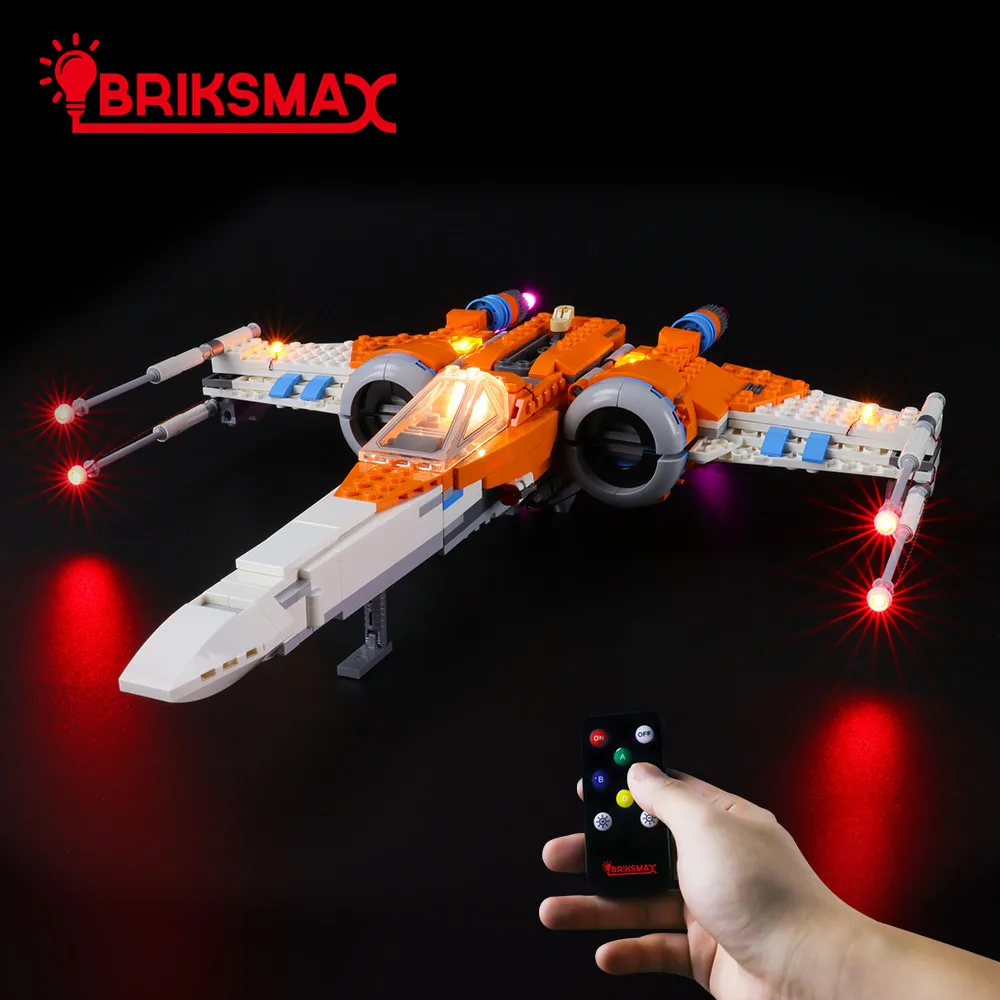 Комплект светодисветильник BriksMax для истребителя X-wing Dameron's 75273 с питанием по Poe |