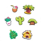 1 шт. подвески для обуви аксессуары украшения кокосы, кактус, Рождественская елка ПВХ Croc jibz Пряжка для детей для вечеринки рождественские подарки